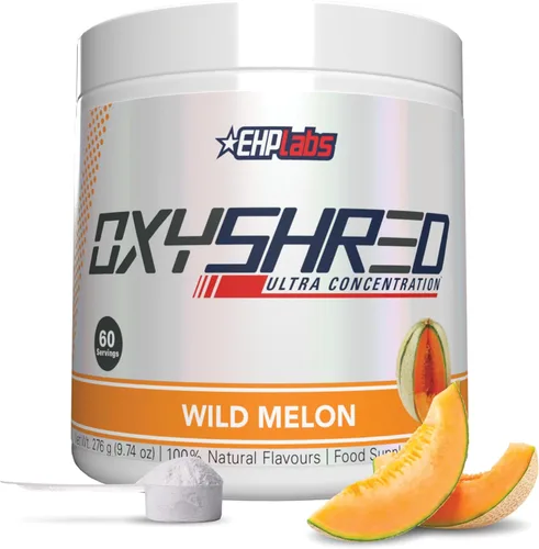 Miniatura 15 de EHP Labs OxyShred Polvo de Pre Entrenamiento - Polvo de preentrenamiento con L glutamina y acetil L carnitina, bebida de refuerzo de energía