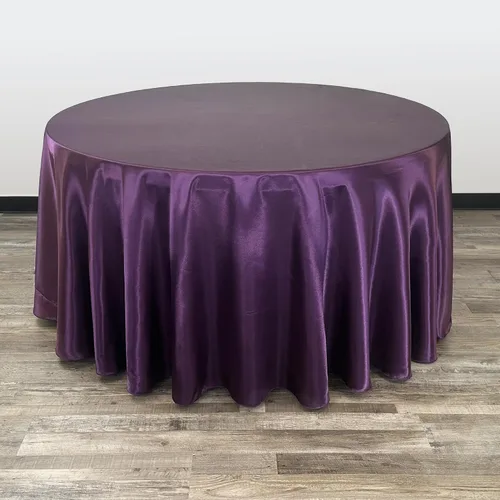 Miniatura 25 de YOUR CHAIR COVERS - Mantel redondo de satén de 120 pulgadas, color rubor, manteles de mesa redondos para mesas de banquete de 5 pies Blush