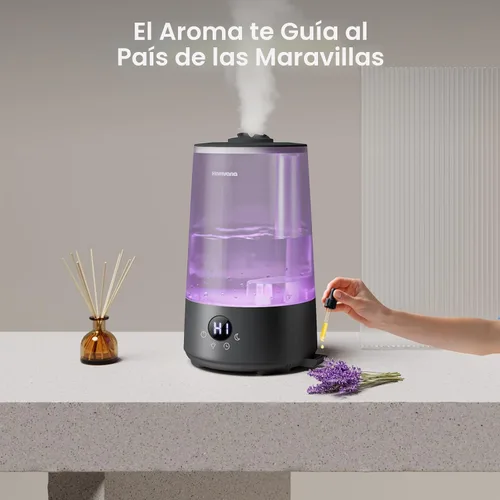 Miniatura 7 de Homvana Humidificadores para dormitorio y hogar, 3.6 L de llenado superior de niebla fría 34 horas de tiempo súper largo, silencioso 23 dB, Negro