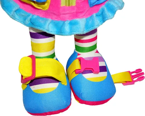 Miniatura 4 de June Garden Dressy Friends Belle de 15.5 pulgadas, muñeca de peluche educativa para niños y niños pequeños de 2 años en adelante, juguete suave