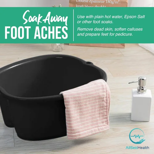 Miniatura 6 de Cuenca de baño para remojar pies – Tamaño grande para remojar pies Pedicura y masajeador bañera para tratamiento de spa en el hogar Callo