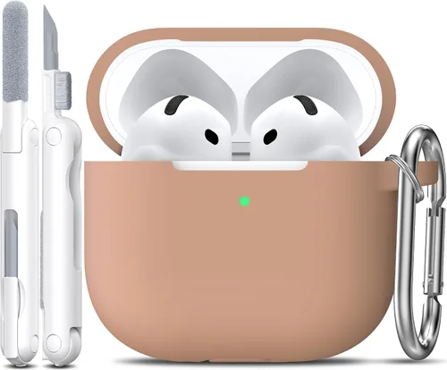 Miniatura 9 de R-fun Funda para AirPods 4 con kit de limpieza, funda protectora completa de silicona suave, compatible con AirPods 4 Gen, verde bosque C Bosque