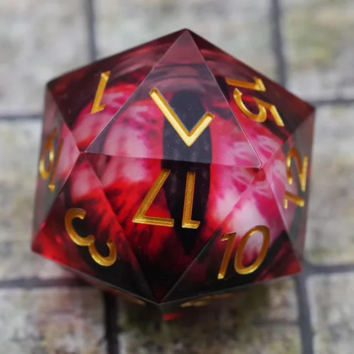 Miniatura 23 de Dados de mazmorras y dragones D20,3.346 in Dragon Eye D20,Dados de núcleo líquido para TTRPG