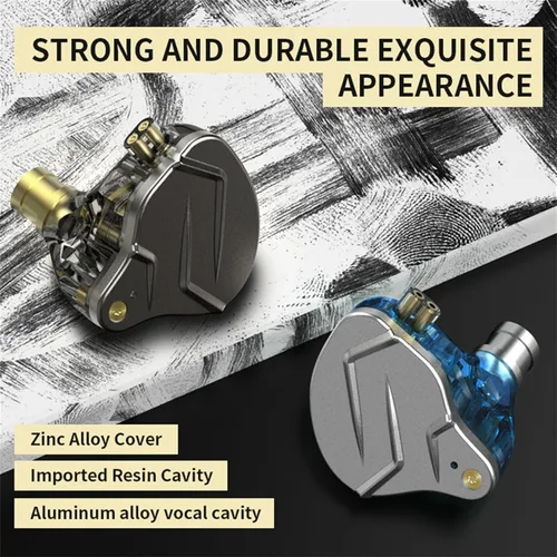 Miniatura 3 de KZ ZSN Pro - Auriculares para videojuegos, monitor intrauditivo de alta fidelidad, sonido estéreo, auriculares IEM, cancelación de ruido, Gris