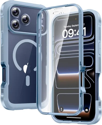 Miniatura 159 de Diaclara - Funda compatible con iPhone 11, carcasa resistente de cuerpo completo con protector de pantalla integrado sensible al tacto y Transparente