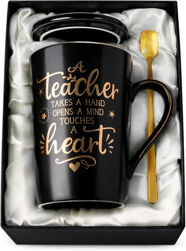 Miniatura 26 de Divertidos regalos de cumpleaños para mujeres, taza de café de 14 onzas con texto en inglés "Not a Day Over Fabulous" impresa con oro, ideas de Rosa