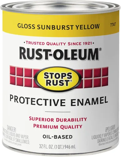Miniatura 49 de Rust-Oleum 7765502 - Pintura anti-óxido para aplicación con brocha, cuarto de galón, color rojo real brillante, (paquete de 1)