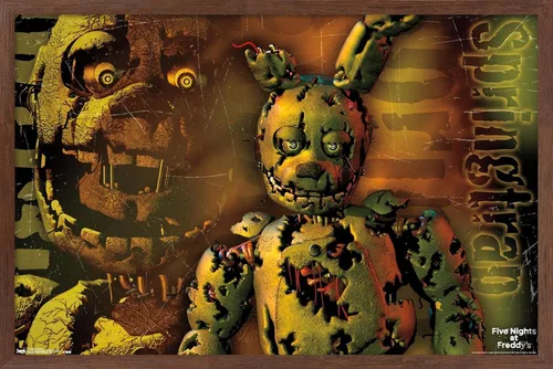 Miniatura 10 de Trends International Five Nights at Freddy's - Póster de pared Springtrap, 14.725 x 22.375 pulgadas, versión con marco de madera tipo granero