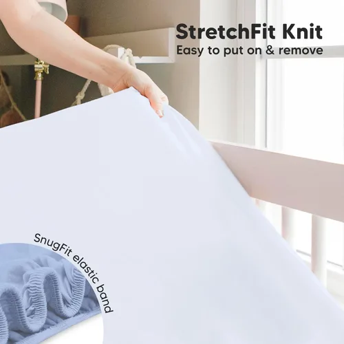 Miniatura 6 de KeaBabies Paquete de 2 sábanas para cuna de bebé para niños y niñas - 52x28 pulgadas Viscosa derivada de bambú, sábanas para cama de niño pequeño