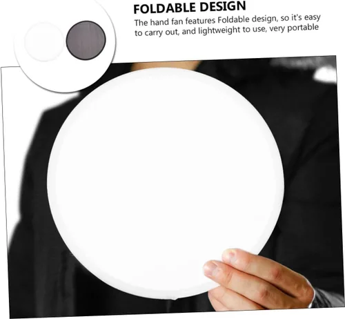 Miniatura 2 de ARTIBETTER Ventilador plegable portátil de mano redondo de 2 piezas para ligero y conveniente para bodas, festivales, viajes y material fácil