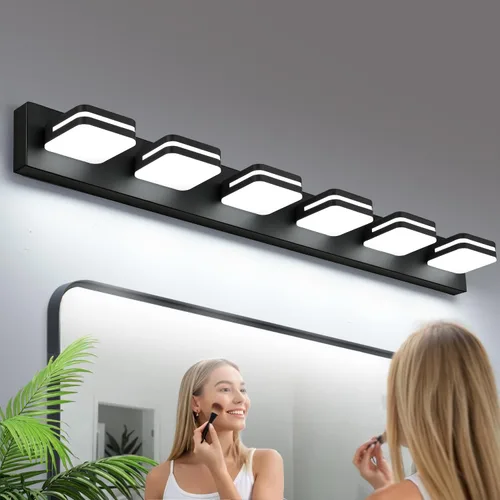 Miniatura 13 de Torondo Lámparas LED de tocador de baño con rotación de 360°, luces acrílicas para baño, modernos accesorios de iluminación de pared sobre espejo