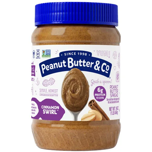 Miniatura 4 de Peanut Butter & Co. Mantequilla de maní con remolino de canela, 0.18 onzas de proteína, sin gluten y sin OMG, 16 onzas (paquete de 6)
