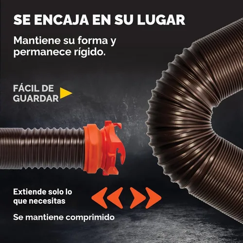 Miniatura 3 de Camco - Kit de extensión para manguera de alcantarilla , kit de manguera para alcantarilla - 6 m