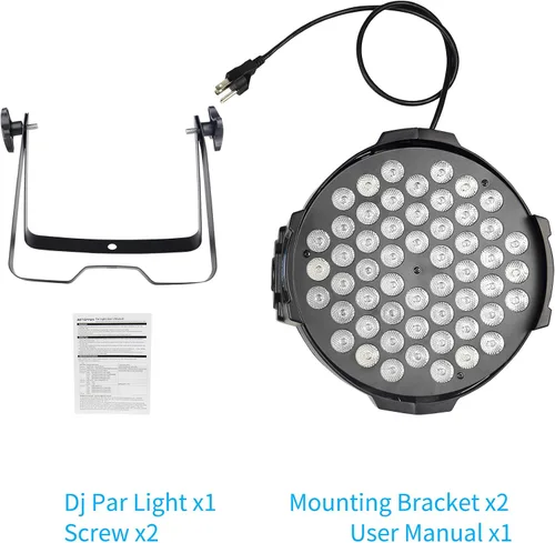 Miniatura 9 de BETOPPER Luces DJ DMX activadas por sonido, 54 x 3W LED Par Luces RGB DMX, DJ Par Iluminación para iglesia, concierto, boda, fiesta, bar