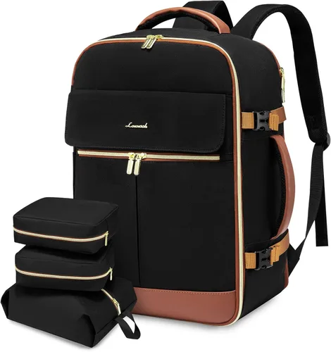 Miniatura 17 de LOVEVOOK - Mochila de Mano, Mochila de Viaje de 40L para Mujer con 3 Cubos de Embalaje, Mochilas de viaje