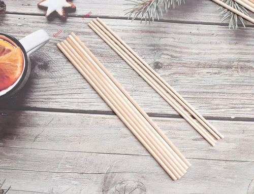 Miniatura 2 de 60 varillas de madera de 8 pulgadas, madera natural sin acabar, para proyectos de manualidades, decoración del hogar, decoración del hogar, 7.9 in