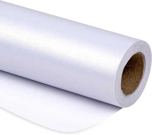 Miniatura 19 de RUSPEPA Papel de regalo negro mate, color liso perlado, papel lustre perfecto para bodas, cumpleaños, Navidad, baby shower, 17 pulgadas x 32.8 pies
