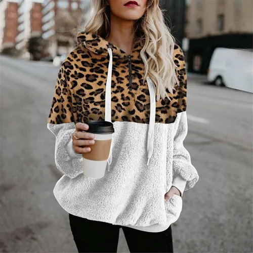 Miniatura 5 de Hoodies for Women Fluffy Zip Up Hoodies Long Sleeve Sweatshirt Tops Hood Winter Warm Jacket Shaggy Coats Overcoat