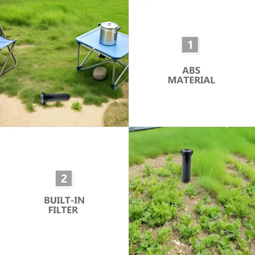 Miniatura 3 de Cabilock Cabezal de aspersor automático retráctil con filtro integrado para riego de césped de jardín, ángulo ajustable, rociador de agua enterrada