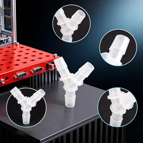Miniatura 5 de Quickun 1/2 pulgada manguera de púas iguales en forma de Y 3 vías empalmador de juntas de plástico empalmador adaptador unión para tubería de línea