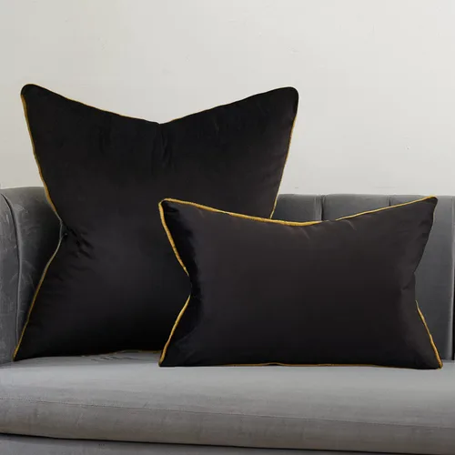 Miniatura 6 de Avigers Funda de cojín de 12 x 20 pulgadas, color negro, moderna, de lujo, decoración del hogar, funda de almohada lumbar para sofá, sala de estar
