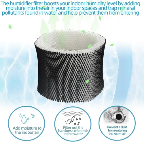 Miniatura 3 de Alocs HWF75 - Filtro humidificador D de repuesto para Holmes - HM3500 HM3600 HM3650 HM3655 HM3656; Honey-Well HCM6009; Sunbeam SCM3501 SCM3609