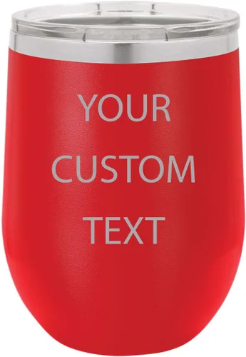 Miniatura 6 de Vaso de vino aislado de acero inoxidable personalizado personalizado de 12 oz (verde azulado)