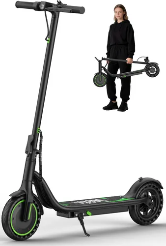 VOLPAM Adult Electric Scooter, 350W/500WMotor, 8.5"/10" Solid Tires, 19/22Mph, 32/28/23/21/18/16Miles Max Range, Dual Braking