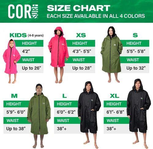 Miniatura 3 de COR Surf Swim Parka for Youth and Adults Heavy-Duty Weatherproof Swimming Jacket with Size Options for Men, Women and Kids