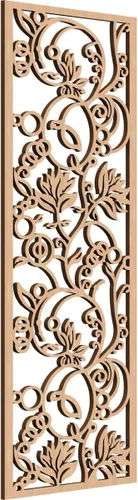 Miniatura 186 de 9 3/8"W x 24 3/8"H x 1/4"T Caspio Decorativos Paneles De Pared De Madera De Calado, Roble Rojo rojo (Red Oak)
