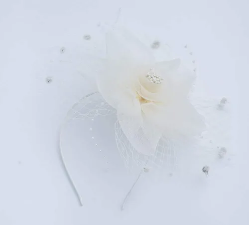 Miniatura 5 de Cizoe sombrero fascinador para mujer, con pinza para el cabello, sombrero con plumas para fiesta de té, para bodas, sombrero para novia