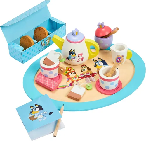 Miniatura 8 de Bluey Frutas y verduras de juguete para niños pequeños, 32 piezas de comida de simulación con platos, utensilios, comida de juego para bebés