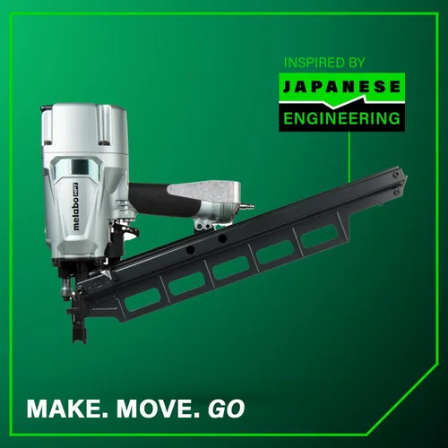 Miniatura 14 de Clavodora estructural Metabo HPT, clavadora neumática de potencia preferida por profesionales y herramienta de marco para pisos, cubiertas de techo