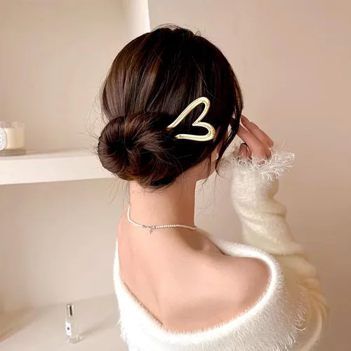 Miniatura 5 de 2 horquillas francesas para mujer, adecuadas para trenzas, moños y peinados sin daños en el cabello, pin de metal en forma de U de gran sujeción