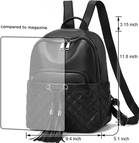 Miniatura 2 de I IHAYNER Mochila de moda para niñas, mini mochila para adolescentes, mochila de viaje multiusos con borla de dije