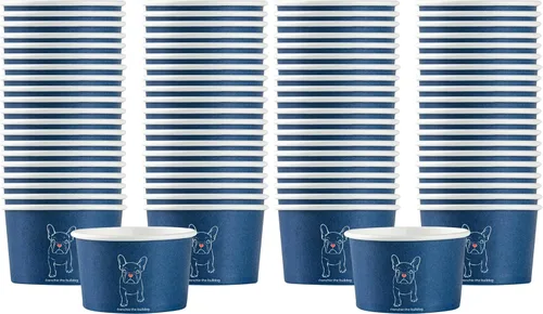 Miniatura 80 de Coppetta - Vasos de papel de 3 onzas, 50 tazas duraderas para llevar, tapas se venden por separado, desechables, tazas de postre de papel negro