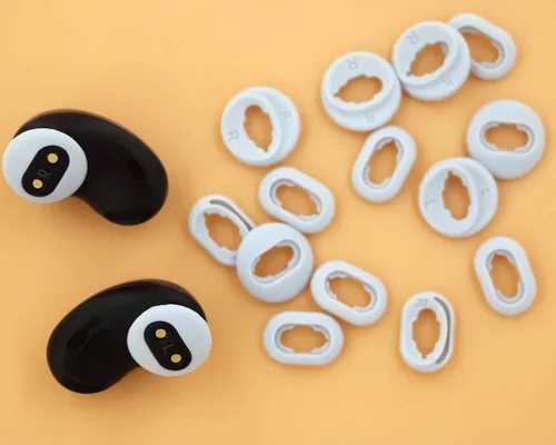 Miniatura 5 de Galaxy Buds - Juego de 8 pares de almohadillas de goma de silicona de repuesto, tallas S/L, 2 tamaños, de goma de silicona, puntas de ala, Mystic