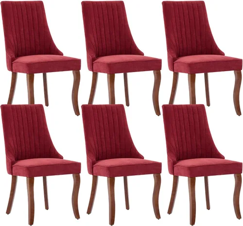 Miniatura 32 de Shenyon Juego de 4 sillas de comedor color beige, cómodas sillas de comedor tapizadas con canal de tela, sillas de cocina modernas para comedor