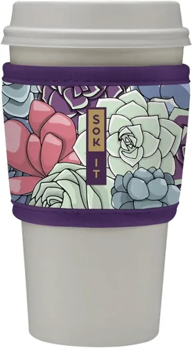 Miniatura 72 de Sok It HotSok Coffee & Tea - Funda de neopreno con aislamiento reutilizable (floral abstracto)