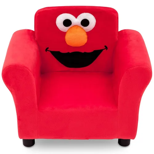 Miniatura 4 de Delta Children Sesame Street Elmo - Silla tapizada, color rojo y Disney/Pixar Toy Story 4 y 6 cubos de diseño y almacenamiento organizador