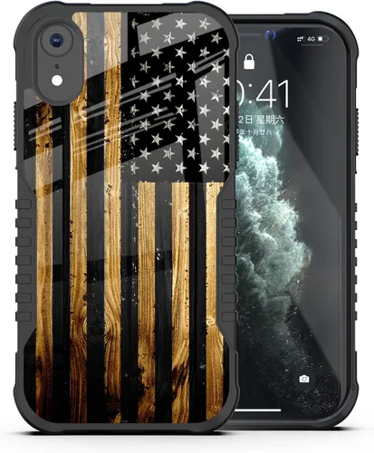 Miniatura 8 de Funda compatible con iPhone XR para hombres y mujeres, diseño de fútbol americano en fuego, a prueba de golpes, antiarañazos, caídas, silicona
