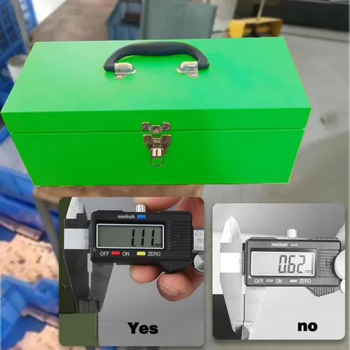Miniatura 5 de Caja de herramientas de metal portátil con bloqueo, caja de herramientas de metal, caja de herramientas, organizador de peaje, kit de herramientas