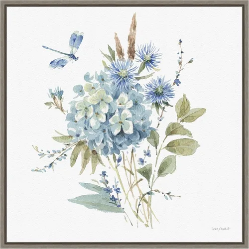 Miniatura 14 de Amanti Art Lisa Audit - Lienzo enmarcado para pared, 16 x 16 pulgadas, azul bohemio 04A (Ramo de flores) por Lisa Audit, lienzo enmarcado