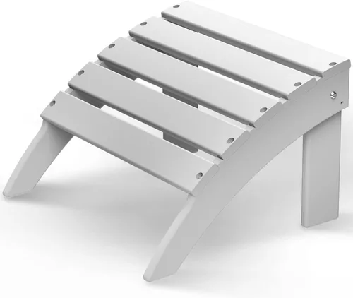 Miniatura 20 de GREENVINES Adirondack-Ottoman Plástico HDPE Reposapiés para exteriores Todo tipo de clima Reposapiés Taburete para pies Gris