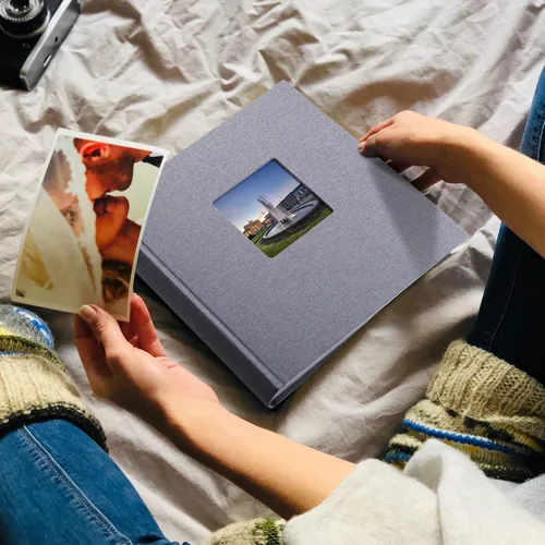 Miniatura 7 de Álbum de fotos con espacio de escritura, álbum de fotos de alta calidad, 120 páginas para 3 x 5, 4 x 6, 5 x 7, 6 x 8, 8 x 10, cubierta de lino