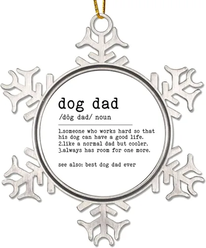 Miniatura 11 de Brother Definition - Adornos colgantes decorativos para colgar con definición de hermano, sustantivo de Navidad, adorno de copo de nieve de metal
