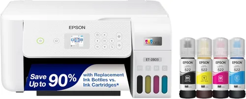 Miniatura 8 de Epson EcoTank ET-2800 Impresora Supertank inalámbrica a color todo en uno sin cartuchos con escaneo y copia, la impresora básica ideal para el Negro