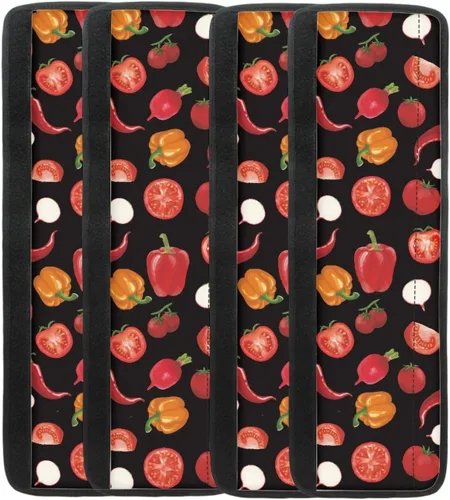 Miniatura 37 de Coldinair Fundas protectoras antideslizantes para manijas de puerta de refrigerador con estampado de mármol aguamarina, asas de decoración