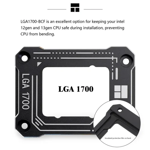 Miniatura 3 de Thermalright Intel 12ª/13ª generación LGA1700 Hebilla antiflexión, placa de presión curvada, fijador de corrección de flexión de CPU, totalmente