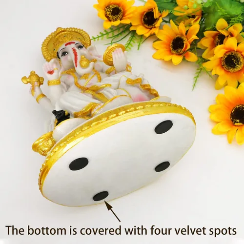 Miniatura 7 de alikiki Figura de Dios hindú Ganesh Chaturthi – 8.4 pulgadas de alto, ídolo indio Ganesha, estatua de elefante hindú Dios Pooja, artículo Diwali